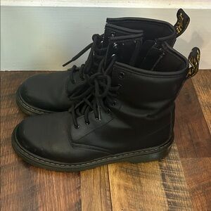 Dr. Martens Black Leather Lace-Up Boots (Air Wair)